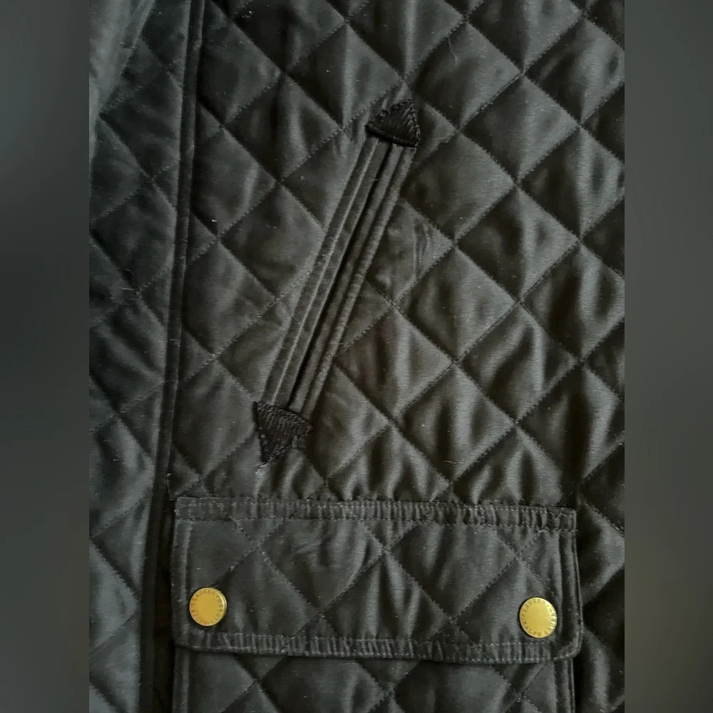 Lauren, Ralph Lauren quilted barn jacket with corduroy collar Large Like New - Picture 3 of 7